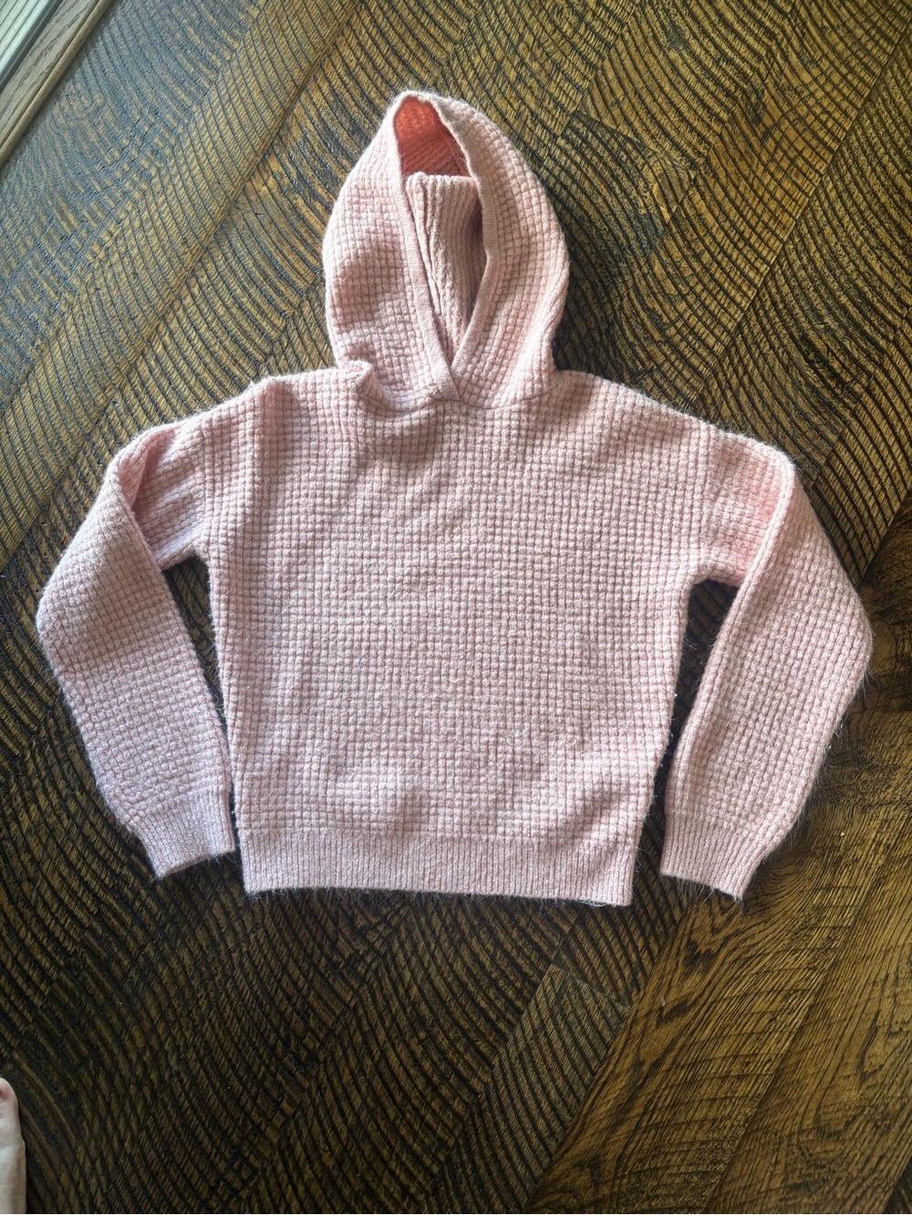 GUC — GAP Kids Blush Pink Textured Hoodie — size M (kids)